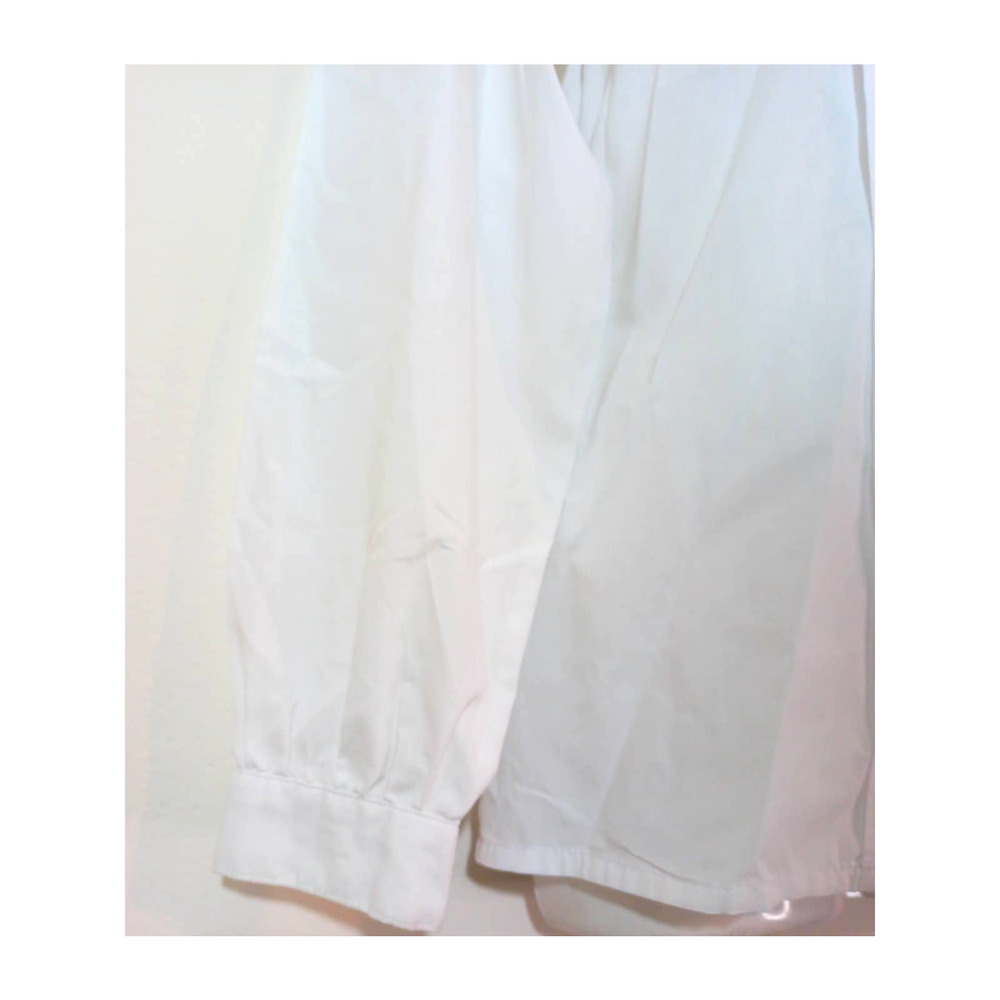 Projections Vintage  Celtic Women SZ 8 White Embroidery Cutout Collar Pleat  Top - Picture 5 of 8
